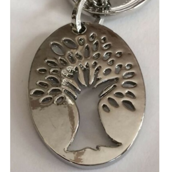 Silver Tree of Life Necklace Serenity Prayer 18-20" Plated AA NA Yoga - Picture 4 of 8